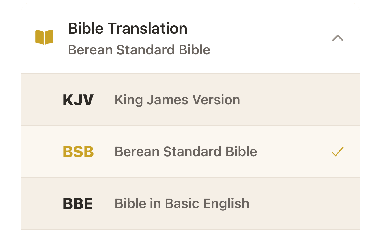 Bible translations list